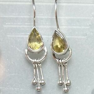 Sterling Silver & Citrine Earrings